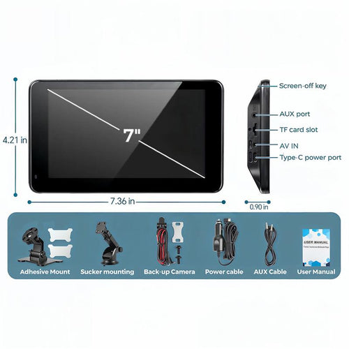 2025 Wireless CarPlay Screen – Portable Display for iPhone & Android